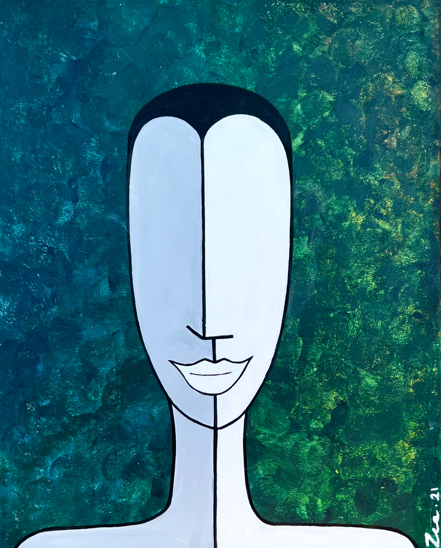 Ignorance Is a Bliss, Acrylic on canvas, 2021