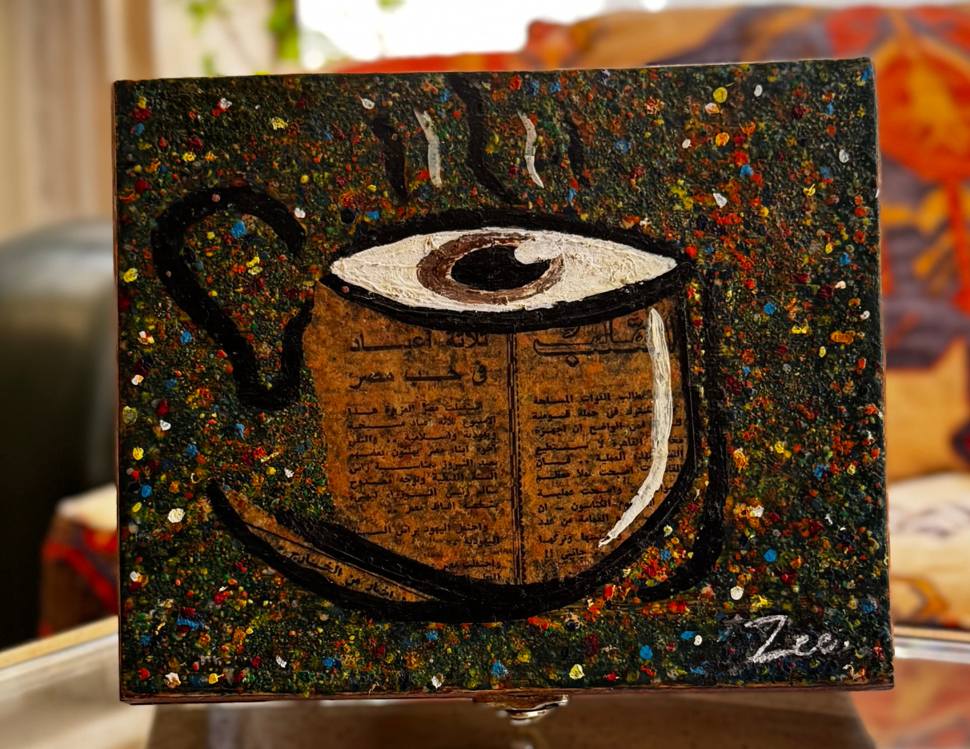 Where Do You Go Tonight, Acrylic and pastel on wood