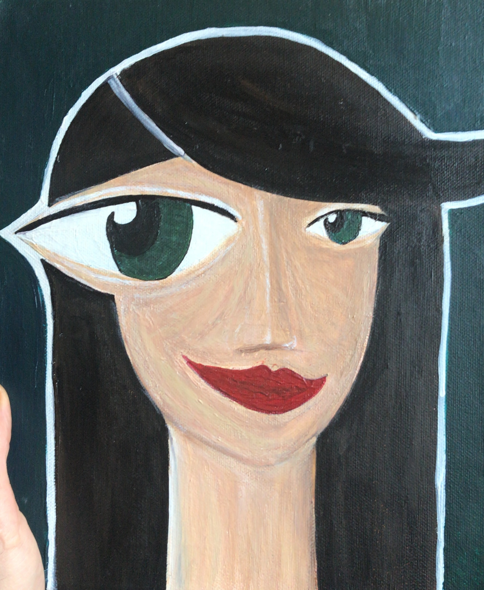 The Green-Eyed Woman, Acrylic on canvas